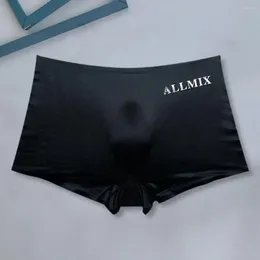 Underpants Men Underwear Men's 3d U-convex Mid-rise Briefs With Elastic Waistband Ice Silk Fabric Translucent For Comfort