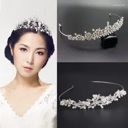 Headpieces 1pcs Crystal Bridal Tiara Crown Jewellery For Women Princess Girls Jewelled Wedding Bride Prom Party Accessories