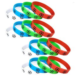 Wrist Support 16 Pcs Football Silicone Wristband Soccer Bracelet For Boys Delicate Camping Charm Decorative Sports Supply Fans Silica Gel