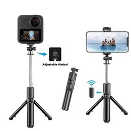 Selfie Monopods wireless Bluetooth selfie stick mini portable tripod with remote control shutter shooting rack for all smartphone d240522