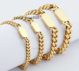 Designer Cuban Link Chain Pendant Necklaces Hot Selling Mens Necklace Chain Hip Hop Solid Stainless Steel 18k Gold Plated Miami Cuban Link Chain Fashion Jewellery