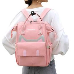 Diaper Bags A simple and fashionable mothers bag with dual shoulders multifunctional large capacity outdoor mother and baby diaper backpack d240522