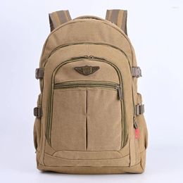 Backpack Big Capacity Men Laptop 16 Inch Canvas Solid School Bags Teen College Student Backpacks Multifunctional Y273