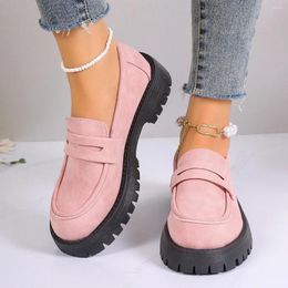 Casual Shoes Women Sneakers 2024 Loafers British Style Platform Office Ladies Light Designer Zapatos De Mujer