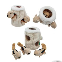 Dog Toys & Chews Funny P For Animal Stuffed Instersted Doll Pet Puppy Chew Toy Squirrel Tree Hole Sounds Puppies Kids Cute Soft Drop D Dhkv0