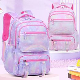 School Bags Primary Student Schoolbags Gradient Color Cartoon Cute Girls Kid Backpack Nylon Waterproof Shoulders Backpacks Book