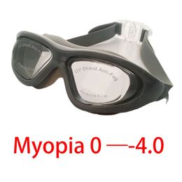 Adult Swimming Goggles Large Frame HD Antifog Electroplate Swim Glasses Big Box Lenses Equipm Wholesale 240522