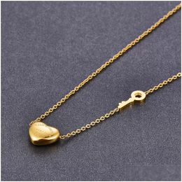 Pendant Necklaces 13 Mix Styles Women Luxury Designer Necklace Classic Heart Love Titanium Steel Fashion Couple Jewelry Drop Delivery Otpao