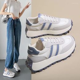 Casual Shoes 2024 Summer Fashion Hollow Out Thick Soled Women's Sneakers Breathable Solid Colour Lace Up Women Running