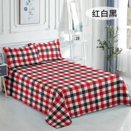 Bedding sets WOSTAR Bohemian retro plaid bed sheet set and case soft cozy home textile luxury bedding single double queen king size H240521 7EPC