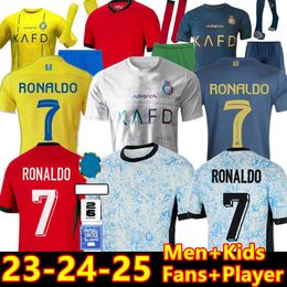 2024 Portugal Ronaldo soccer jerseys JOAO FELIX PEPE BERMARDO B.FERNANDES uniform 23/24 Al Nassr FC jersey J.MOUTINHO Men Kids Fans Player Version Saudi CR7 shiirt