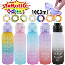 Water Bottles Flavored Bottle Air Scent Up Cup Sports Suitable 7xPods 1xBottle For Fitness