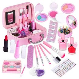 Beauty Fashion New Girl Makeup Game Toy Childrens Makeup Set Girl Realistic Pretend Game Makeup Toy Childrens Washable Makeup Set WX5.21 WX5.21