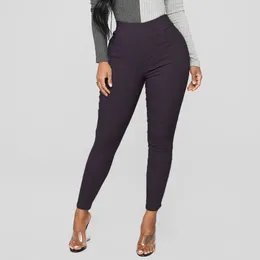 Women's Pants Office Ladies Casual Black Pencil Autumn Women High Waist Slim Spandex Leggings Stretch Pockets Trousers Big Size XXXL