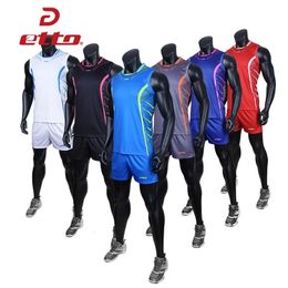 Etto Professional Volleyball Team Suits For Men Quick Dry Shorts Sleeveless Jersey Volleyball Set Training Sportswear HXB025 240522