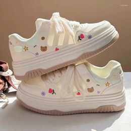 Casual Shoes Cute Cartoon Designer Sneakers Women 2024 Summer Breathable Mesh Women's Vulcanised Fashion Student Platform