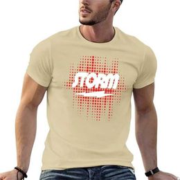 Men's T-Shirts New Mens T-shirt Storm Bowling Printing Ts Summer Quick Drying Breathable Boutique Short Slved Round Neck Plus Size Tops T240522