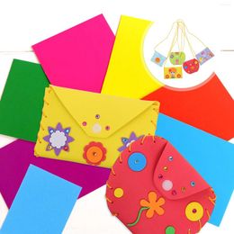 Berets 5 Sets Make Your Purse Kit Beginner Sewing For Kids DIY Wallet Mini Toys Coin Bag Own Child Tote