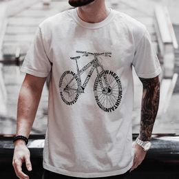 Alphabet Style Mountain Bike Funny Graphic TShirts Men Summer Short Sleeve Tees Loose Oversized Vintage Y2k Clothes Unisex Tops 240521