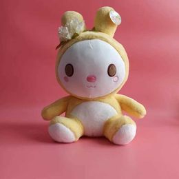 Plush Dolls Kawaii 3 Colours Rabbit With Flower Plush Toy Soft Stuffed Cartoon Animal Sitting Bunny Doll Hug Pillow Appease Birthday Gift H240521 LFI0