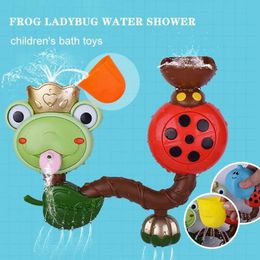 Bath Toys Baby cartoon frog classic shower toy animal ladybug sprint toy bathroom swimming shower education childrens toy d240522