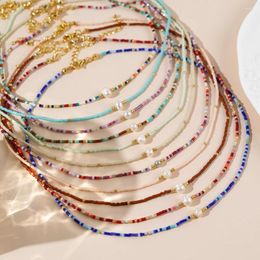 Chains Go2boho Summer Minimalist Series Boho Trendy Freshwater Pearl String Miyuki Beads Necklaces For Women Delicate Gifts To Wedding