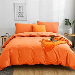 Bedding sets Solid Colour Thickening Set Duvet Cover Soft 3pcs Bed Sheet Queen King Size Comforter Sets for Home H240521 FU25