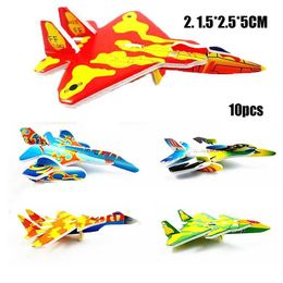 Aircraft Modle 10 pieces of flying glider Aeroplane DIY Aeroplane children DIY toys childrens gift models 3D props education Aeroplane fighter plane model S5452138