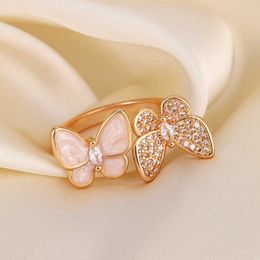 Jewellery master designs Vaned original rings Silver Butterfly Ring for Women Luxury Fashion High with Original logo Vanlybox