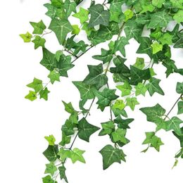 Decorative Flowers Artificial Fake Vines UV Resistant Greenery Leaves Plants Hanging For Home Bedroom Party Garden Wall Room Decor