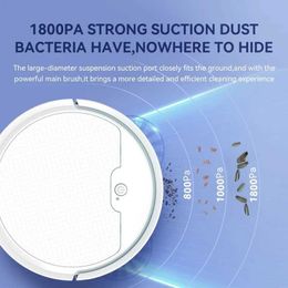 Robotic Vacuums NEW 3 In 1 Smart Sweeping Robot Home Mini Sweeper Sweeping and Vacuuming Wireless Vacuum Cleaner Sweeping Robots For Home Use J240518WKL1QDLN