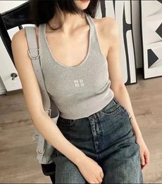 womens tanks top designer women knitting tank tops luxury vest sleeveless camis cotton fashion knitted jumper tees