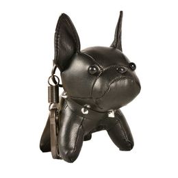 2022 fashion accessories French Bulldog Key Chain Leather Dog fadou bag pendant accessories live gift