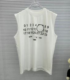 Mens Summer Tanks Tops Sleeveless Cotton Letter Number Printing Vest Prue Cotton Top Designer Tees Asian size