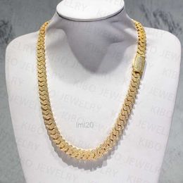 Designer Cuban Link Chain Pendant Necklaces Luxury Hip Hop Jewellery Gold Plated 12mm Prong Setting 925 Silver Vvs Moissanite Cuban Link Chain Necklace