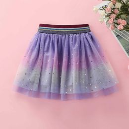 Skirts Girls mesh wool layer mini skirt suitable for childrens birthday party performance princess ballet dress F5512 Y240522