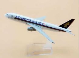 Aircraft Modle Boeing 777 Singapore Airlines B777 16cm alloy simulated aircraft model childrens toy Christmas gift S2452204