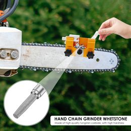 10Pcs Chain Saw Sharpener Portable Electric Saw Sharpener Chain Grinding Stone Grinding Rod Woodworking Chain Saw Accessories