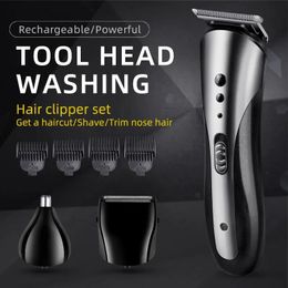 KEMEI KM-1407 Rechargeable Electric Nose Hair Clipper Multifunctional Men Hair Trimmer Professional Electric Shaver Beard Razor 240520