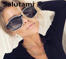 2021 Fashion Unique Oval Sunglasses For Women Luxury Brand Black White Gradient Sun Glasses Men Vintage Hip Hop Shades Uv4009369208