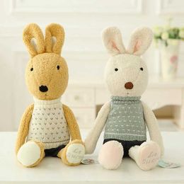 Plush Dolls 1pc Kawaii Dressing Rabbit Bunny Plush Dolls Soft Rabbits Stuffed Animals Kids Toy Big Hare Appease Toys for Girls Children Gift H240521 WG9M