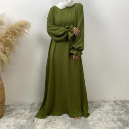 Ethnic Clothing Ramadan Dubai Abayas For Women Muslim Plain Modest Maxi Dress Eid Djellaba Kaftan Loose Islamic Jalabiya Turkey Robe