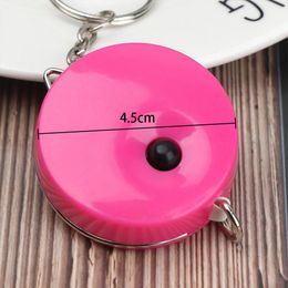 Mini Small Quantity Tape Measure Keychain Tape Measure Candy Colour Clothing Size