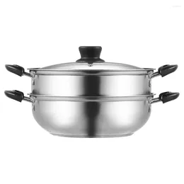 Double Boilers Steamer Food Grade 304 Stainless Steel Kitchenware With Lid For Gas Induction Stove Top