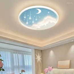 Ceiling Lights Bedroom Children's Eye Protection Star Moon Modern Simple And Warm Room LED Light