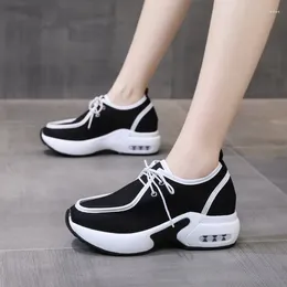 Casual Shoes European And American Single 2024 Autumn Thick Sole Breathable Dad Women's Sports Sneakers Traf