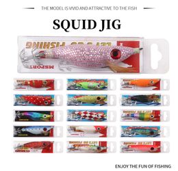 New Luminous Squid Jig lures hook 10cm 10g octopus Crankbaits Prawn fishing lure shrimp hard Baits6755022