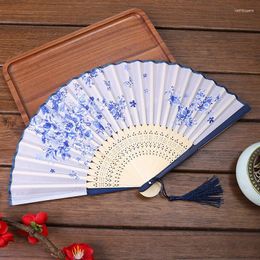 Decorative Figurines Vintage Folding Fan Chinese Japanese Art Crafts Gift Home Decoration Dance Hand Bamboo Room Decor Fans Ventilador