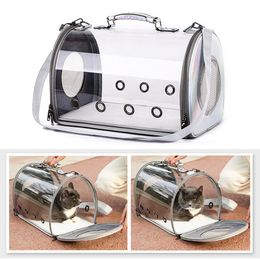 zipper Pet Carrier Portable Dogs Cat Transparent Cage Backpack Transport Breathable Handbag for Small Animals Dog Kitten Puppies