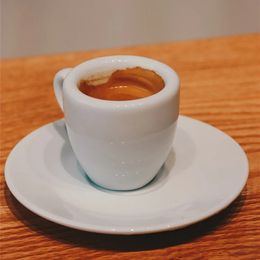 60ml Italian Espresso Cup Saucer Set Professional Contest Level Latte Coffee Mug Ceramic Thick ESPRESSO S Cappuccino Tumbler 240522